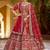 Red Premium Silk Bridal Lehenga – Double Dupatta – 5m Flair – Hand Embroidery & Zarkan Work