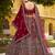 Maroon Wedding Bridal Lehenga – Double Dupatta Concept – Premium Silk – Hand Zarkan & Diamond Work