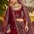 Maroon Wedding Bridal Lehenga – Double Dupatta Concept – Premium Silk – Hand Zarkan & Diamond Work