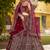 Maroon Wedding Bridal Lehenga – Double Dupatta Concept – Premium Silk – Hand Zarkan & Diamond Work