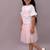 White embroidered cotton co ord set