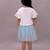 White embroidered cotton co ord set