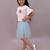 White embroidered cotton co ord set