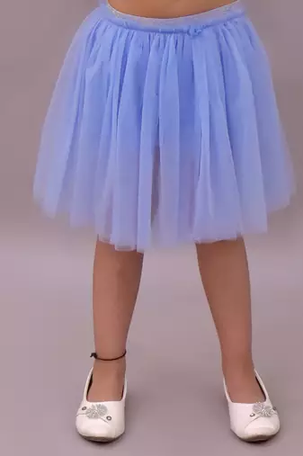 Blue embroidered cotton co ord set