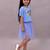 Blue embroidered cotton co ord set
