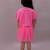 Pink embroidered cotton co ord set