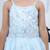 Blue embroidered net dress
