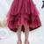Maroon embroidered net dress