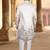 Cream silk embroidery indowestern for mens