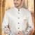 Cream silk embroidery indowestern for mens