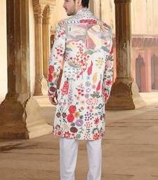 Multicolor silk embroidery indowestern for mens
