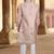 Metalic pink silk embroidery indowestern for mens