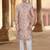 Metalic pink silk embroidery indowestern for mens