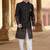 Black malia silk embroidery indowestern for mens