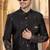 Black malia silk embroidery indowestern for mens