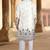 Cream malia silk embroidery indowestern for mens