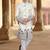 Cream malia silk embroidery indowestern for mens