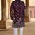 Wine silk embroidery indowestern for mens