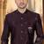 Wine malia silk embroidery indowestern for mens
