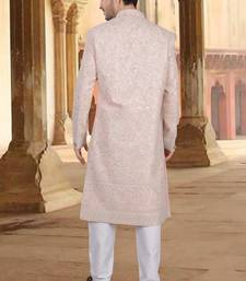 Pink georget embroidery sherwani for mens