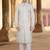 Cream georget embroidery sherwani for mens