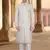 Cream georget embroidery sherwani for mens