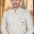 Cream georget embroidery sherwani for mens