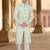 Green georget embroidery sherwani for mens