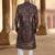 Black silk embroidery sherwani for mens