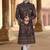 Black silk embroidery sherwani for mens
