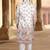 Cream silk embroidery sherwani for mens