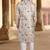 Cream malia silk embroidery sherwani for mens