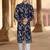 Blue velvet embroidery sherwani for mens