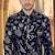 Blue velvet embroidery sherwani for mens