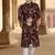 Maroon velvet embroidery sherwani for mens