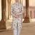 Multicolor malia silk embroidery sherwani for mens