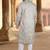 Blue malia silk embroidery sherwani for mens