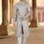 Blue malia silk embroidery sherwani for mens