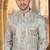 Blue malia silk embroidery sherwani for mens