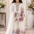 White heavy chinon silk with embroidery sequence work plazzo set