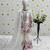 White heavy chinon silk with embroidery sequence work plazzo set
