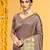 brown  assam silk woven work traditional saree