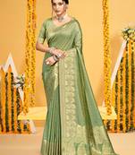 light green assam silk woven work traditional saree