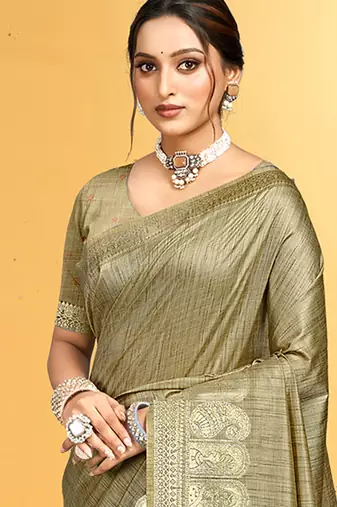 beige assam silk woven work traditional saree