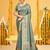 teal assam silk woven work traditional saree