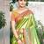 green kanjivaram silk woven work traditional saree
