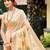 peach linen woven work traditional saree