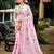 baby pink linen woven work traditional saree