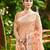 peach linen woven work traditional saree