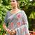 grey linen woven work traditional saree